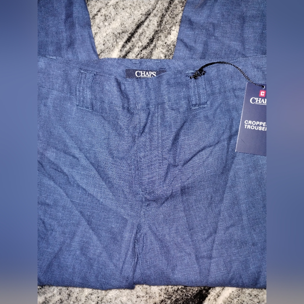 Chaps NWT cropped trouser, mid rise, wide leg size 4 - Picture 8 of 9